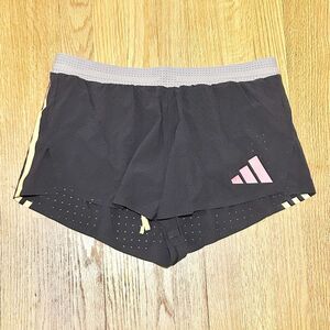 Adidas Adizero Pro Elite Men’s Size L 1” Promo Black Yellow Pink Running Shorts
